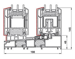 Alu-Vorsatzschale 84 Stadler Innentueren Hebeschiebestueren Alu-Vorsatzschale 84